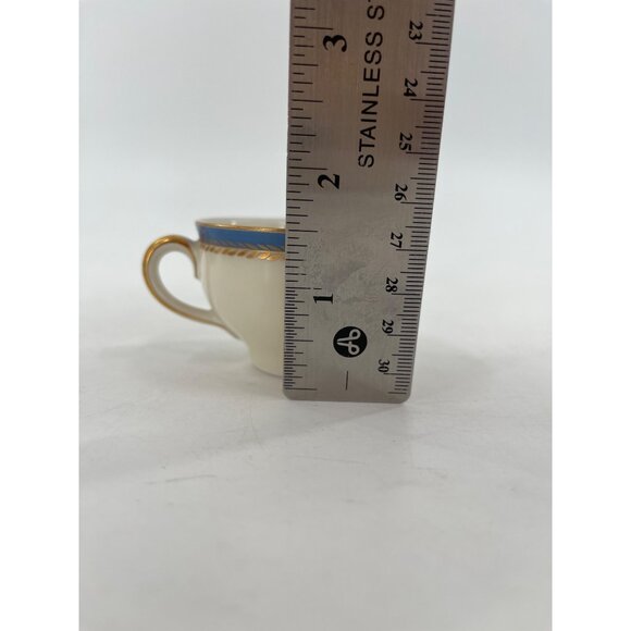 KPM Germany Blue & Gold Trimmed Porcelain Teacup & Saucer Set - Picture 8 of 10